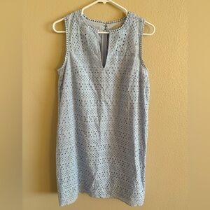 LOFT Women’s NWT Light Blue Eyelet Dress size‎ 6